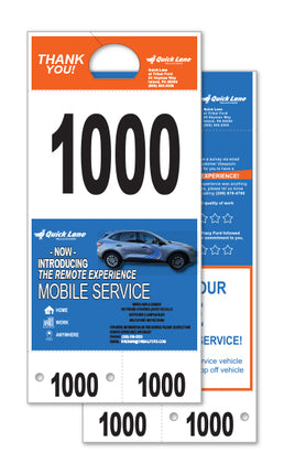 Custom Standard AdVer-Tag/Post Card Reply Number 5.5x12 (w/Oval Hole) - Qty. 1 - Standard White Paper