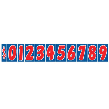 7.5" Red/White/Blue Adhesive Number