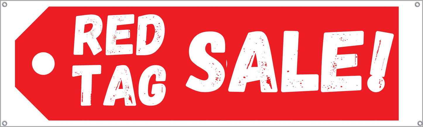 Red Tag Sale! - 3' x 10 Vinyl Banner