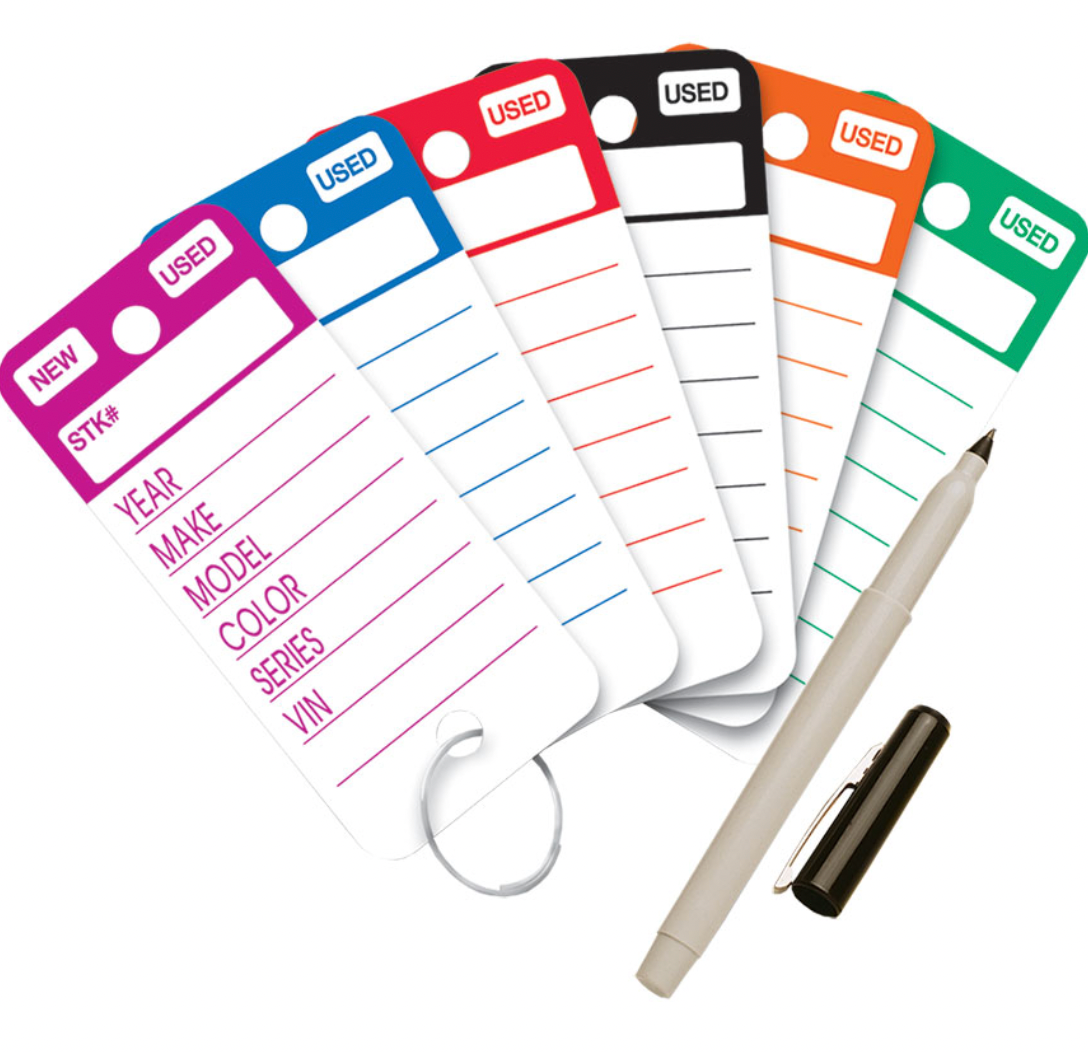 Top Stripe Key Tags