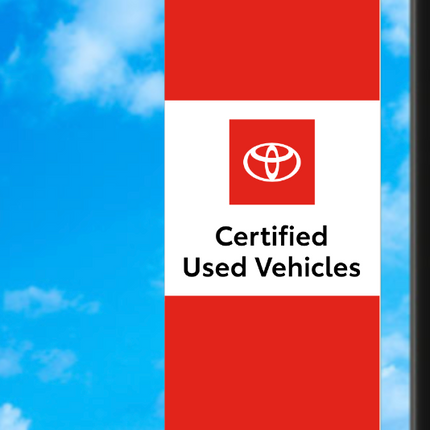 Vinyl Light Pole Banner - Toyota Certified Used Vehicles