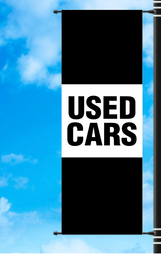 Vinyl Light Pole Banner - Used Cars