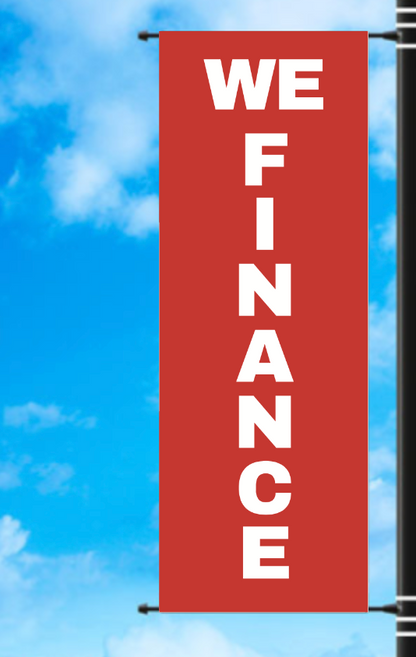 Vinyl Light Pole Banner - We Finance