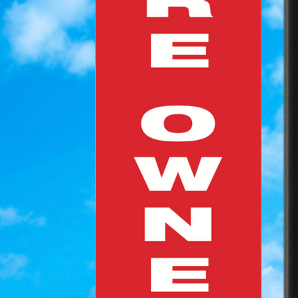 Vinyl Light Pole Banner - "Preowned"