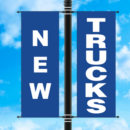 Vinyl Light Pole Banner Sets - "NEW TRUCKS"