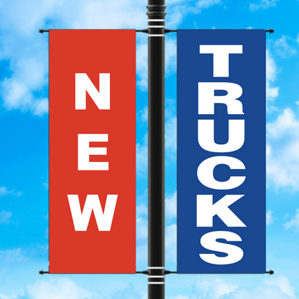 Vinyl Light Pole Banner Sets - "NEW TRUCKS"