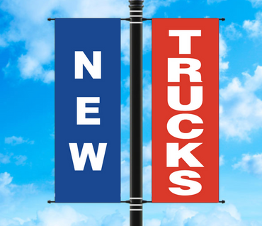 Vinyl Light Pole Banner Sets - "NEW TRUCKS"