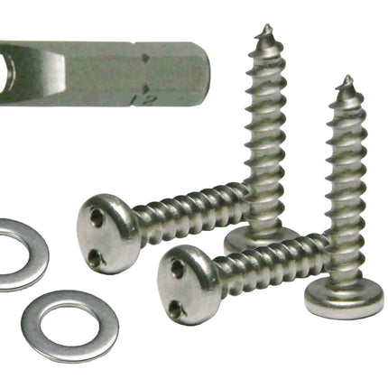 Tamper Proof License Plate Mounting HDW Kit (17-pc) - 1