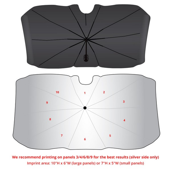 The Dashboard Defender - UV Car Windshield Sunshade Folding Umbrella