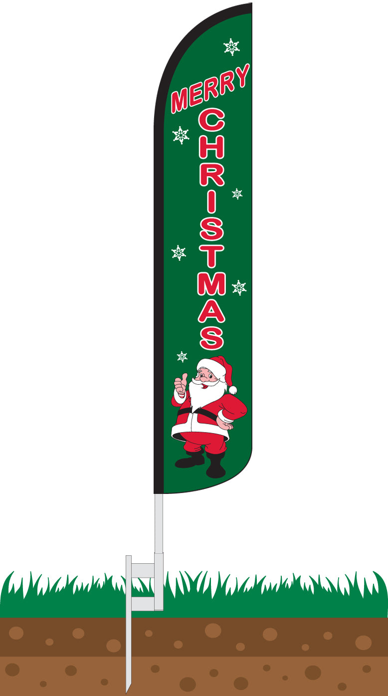 Holiday Swooper Flag - Merry Christmas - Flag Only