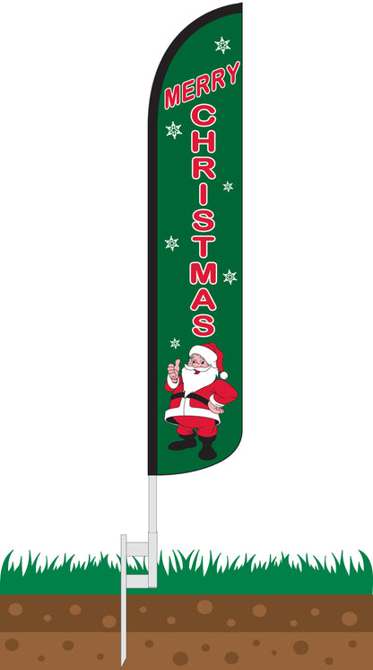 Holiday Swooper Flag - Merry Christmas - Flag Only