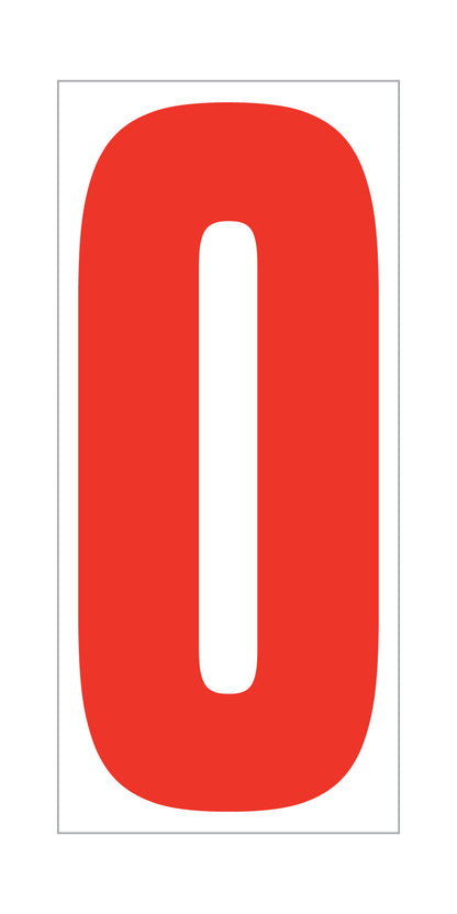 Window Sticker - 5-1/2"" Fluor. RED on WHITE - Qty. 12