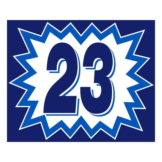 Window Sticker - Blasts - Blue/White