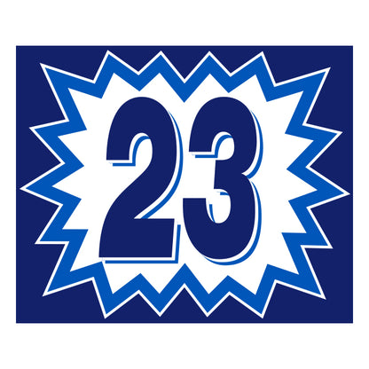 Window Sticker - Blasts - Blue/White