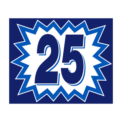 Window Sticker - Blasts - Blue/White