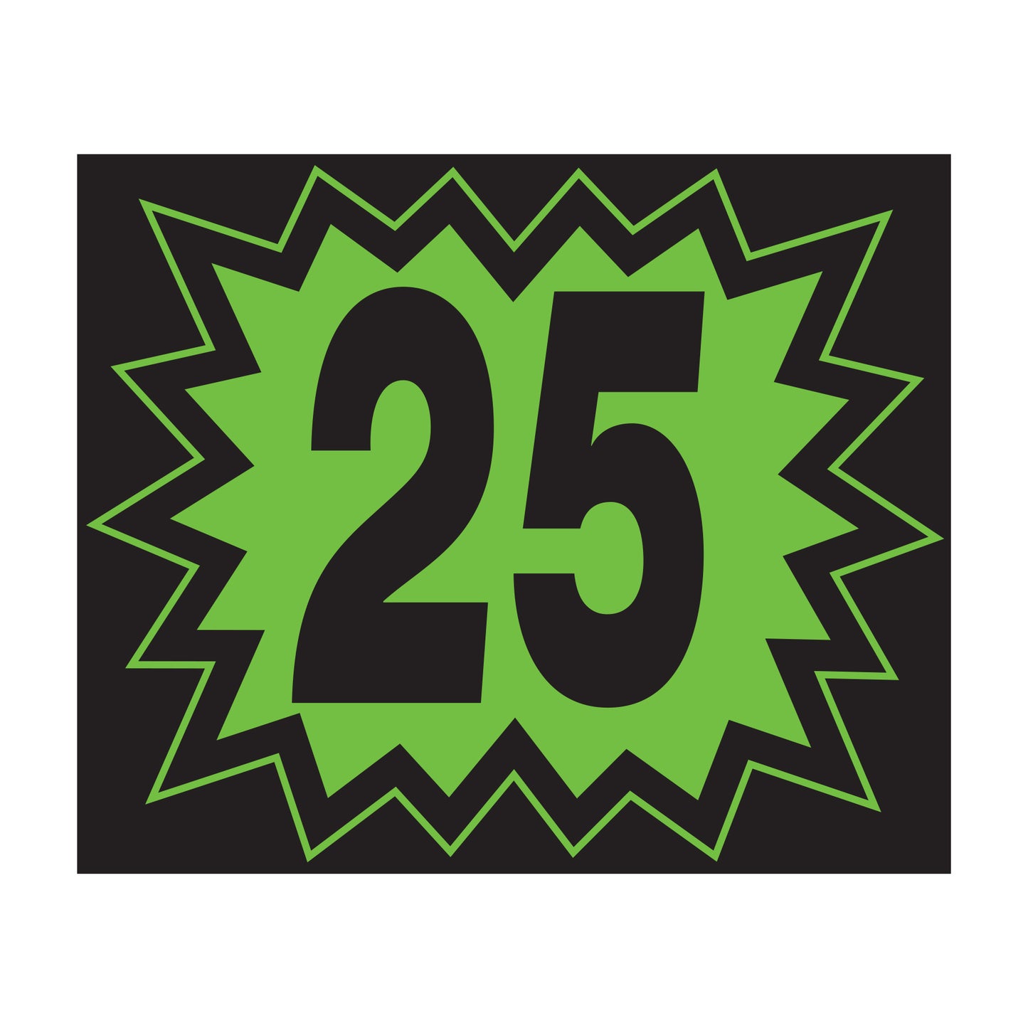 Window Sticker - Blasts - Black/Green