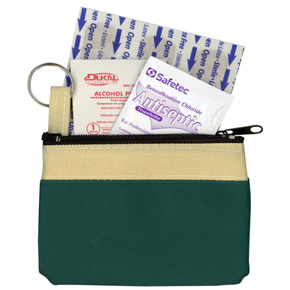 Key Ring Zippered First Aid Pouch (Standard Vinyl)