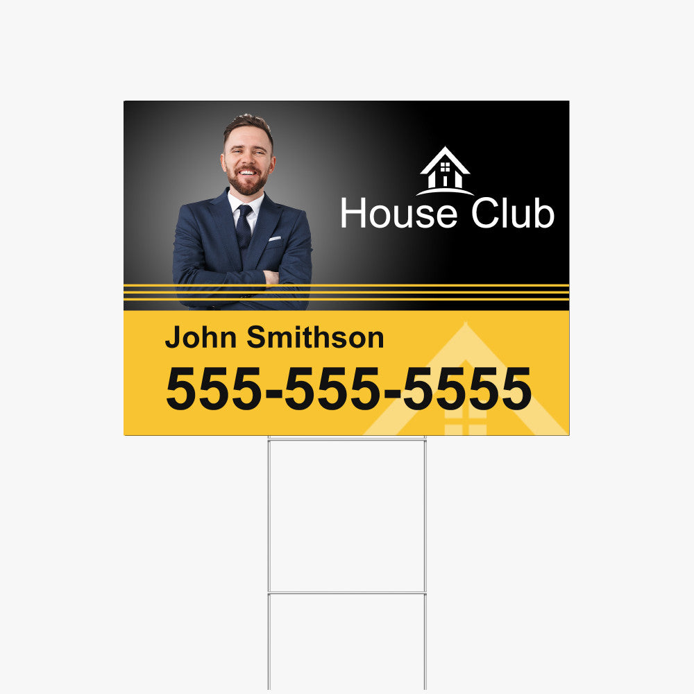 Single Sided Yard Sign and H-Stake