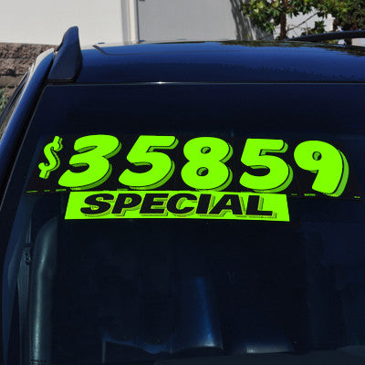 7.5" Chartreuse Adhesive Number