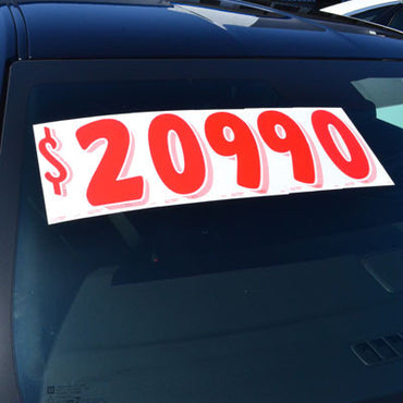 7.5" Red/White Adhesive Number