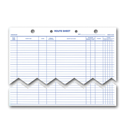 Route Sheet - 50 Line