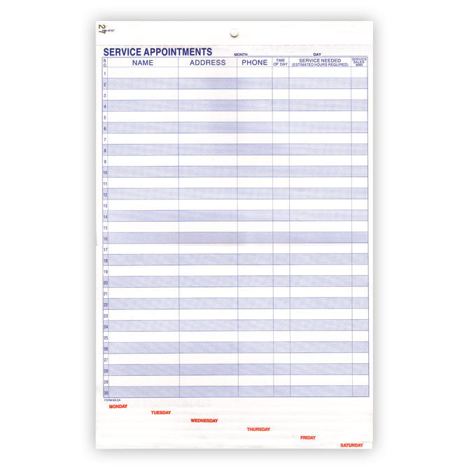 Service Appointment Form