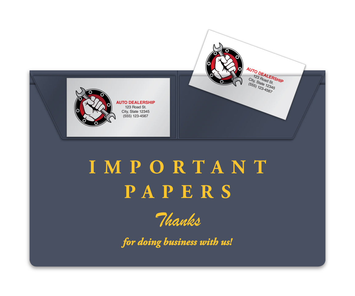 Vinyl Document Folder