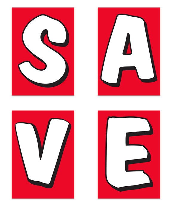Underhood Sign Kit – SAVE (Red)