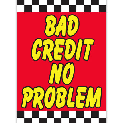 Under Hood Sign - Bad Credit No Problem