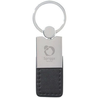 Metal/Simulated Leather Key Chain