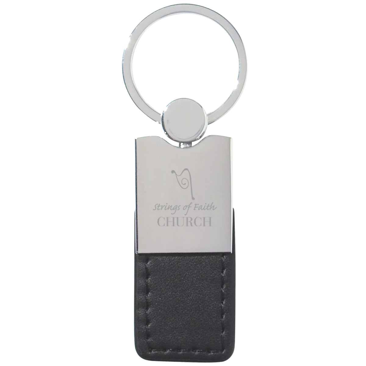 Metal/Simulated Leather Key Chain