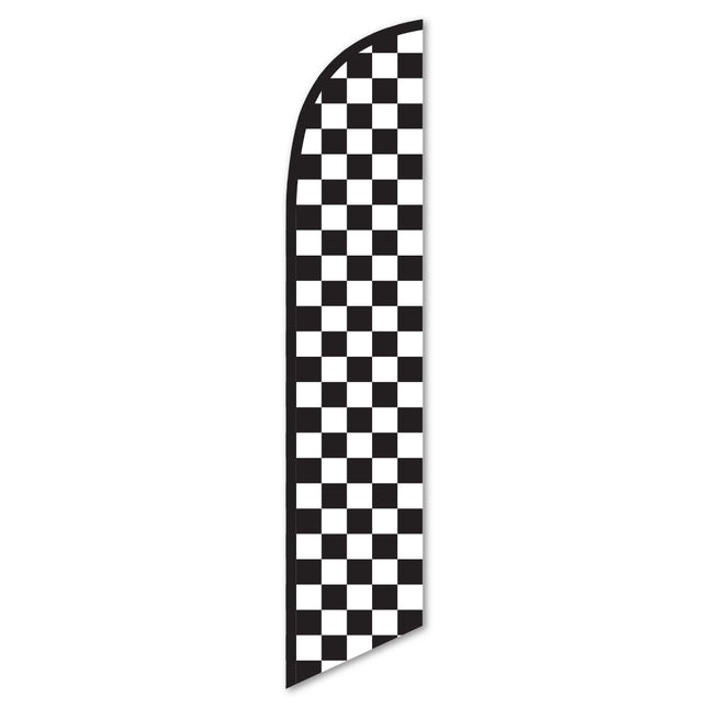 Swooper Flag - Checkered (Black/White) - Flag Only