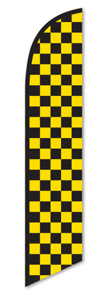 Swooper Flag - Checkered (Black/Yellow)