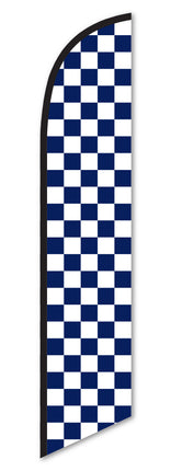 Swooper Flag - Checkered (Blue/White) - Flag Only