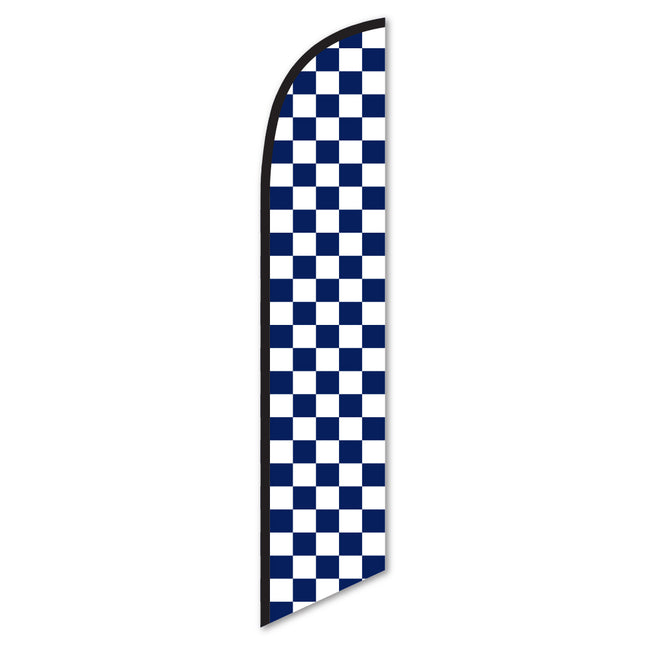 Swooper Flag - Checkered (Blue/White) - Flag Only