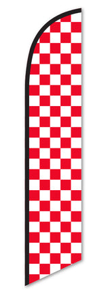 Swooper Flag - Checkered (Red/White)