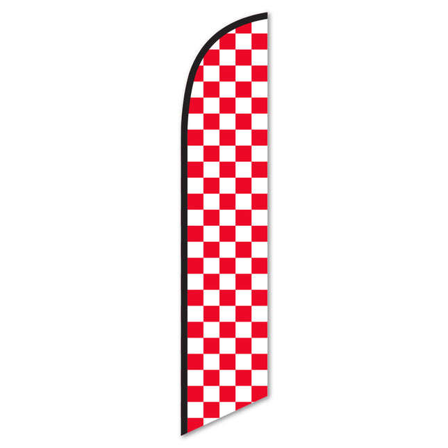 Swooper Flag - Checkered (Red/White) - Flag Only