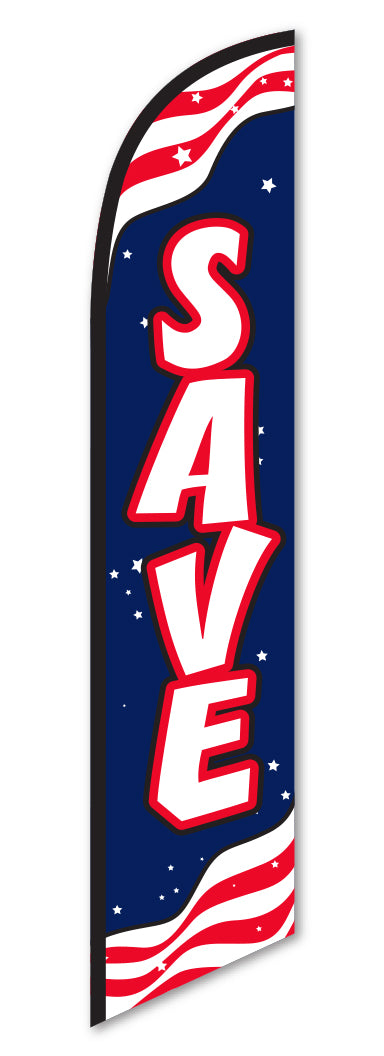 Swooper Flag - Save (Patriotic) - Flag Only
