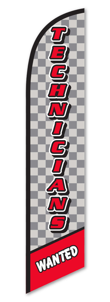 Swooper Flag - Technicians Wanted - Flag Only