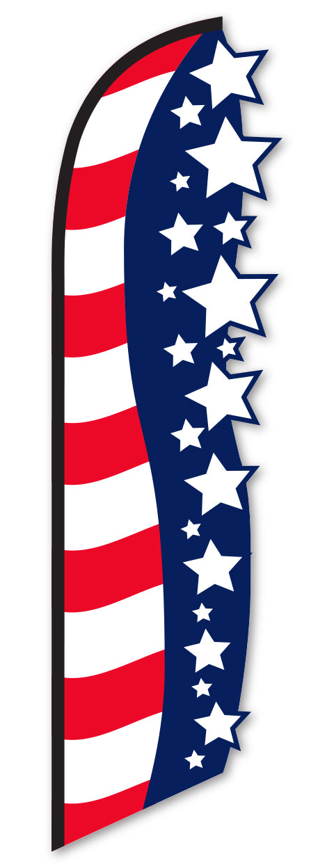 3-D Swooper Flag - Stars and Stripes