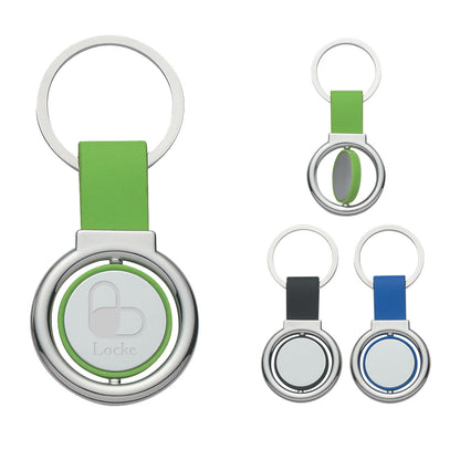 Circular Metal Spinner Key Chain