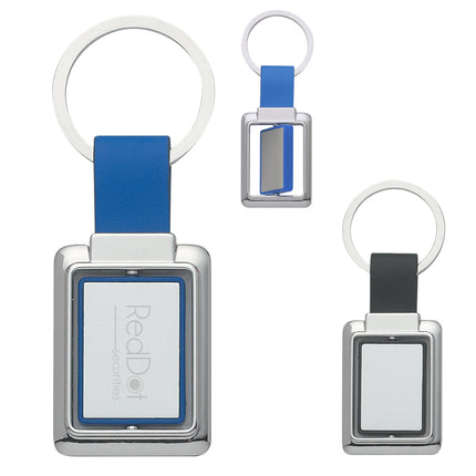 Rectangle Metal Spinner Key Chain