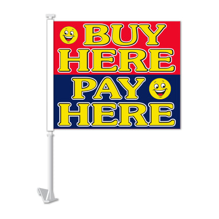 Clip On Window Flag - Buy Here Pay Here