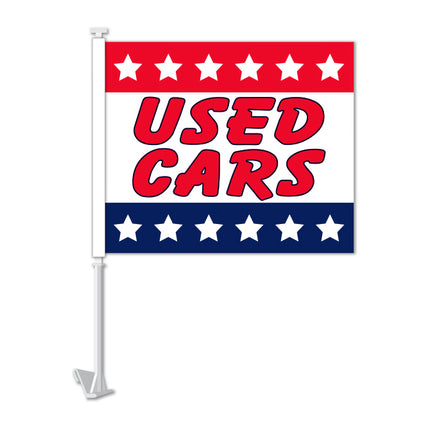 Clip On Window Flag - Used Cars (stars)