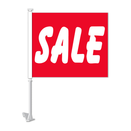 Clip On Window Flag - SALE (red)