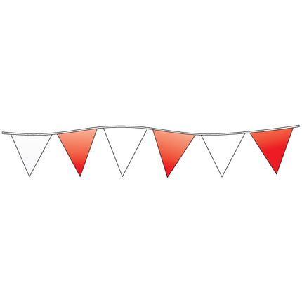 Triangle Pennants - Red and White