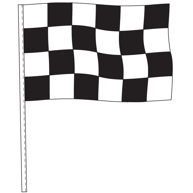 Antenna Flag – Supreme Cloth – Black & White Checkered Flag