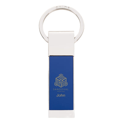 Two-Tone Rectangle Key Chain
