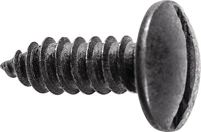 License Plate Screws - Slotted Truss Head (Black E-Coat)