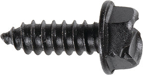 License Plate Screws - Slotted Hex Washer Head (Black E-Coat)